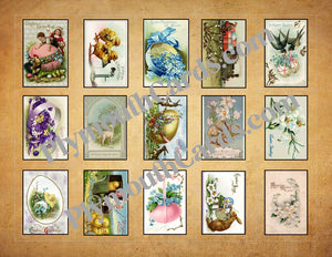 Easter mini cards sheet - Digital file