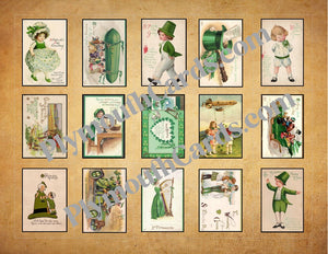 St Patrick's Day mini cards sheet - Digital file