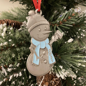 Clarence 2021 Snowman ornament - Many colors to choose-Plymouth Cards