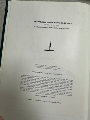 1970 & 1974 World Book Encyclopedia volumes