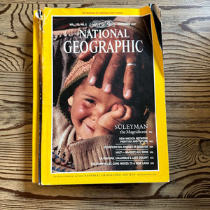1980s National Geographic magazines