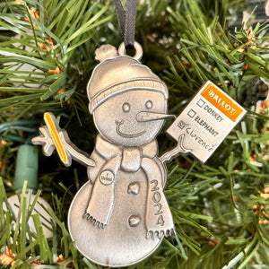 Clarence for President 2024 Snowman ornament