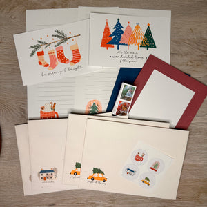 Boho Holiday stationery kit