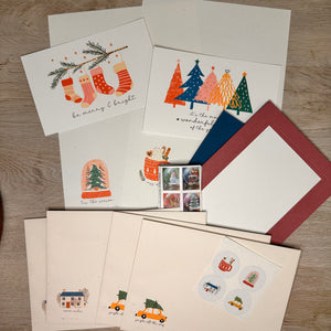 Boho Holiday stationery kit