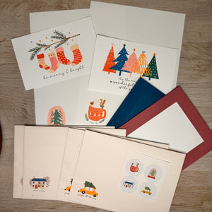 Boho Holiday stationery kit