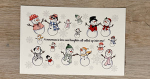 Snowmen Fun postcards