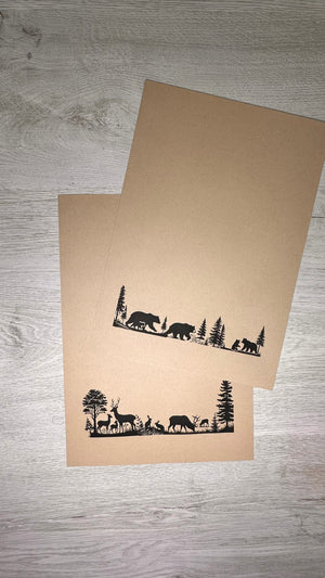 Woodland stationery kit