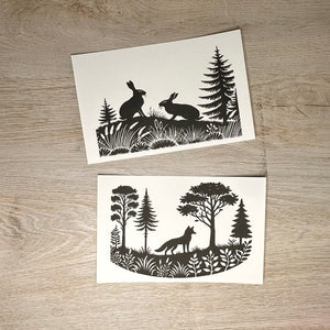 Woodland stationery kit