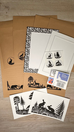 Woodland stationery kit