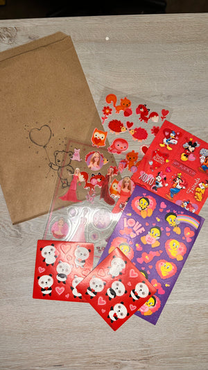 Valentine sticker mystery bags - juvenile