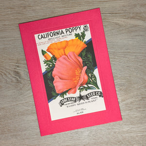 Flower seed packet cards