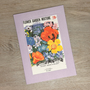 Flower seed packet cards