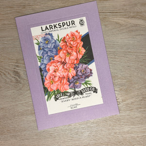 Flower seed packet cards