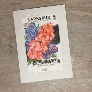 Flower seed packet cards