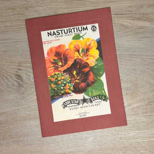 Flower seed packet cards