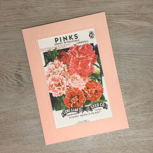 Flower seed packet cards