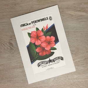 Flower seed packet cards