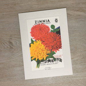 Flower seed packet cards