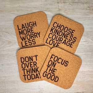 Positivity Cork Coasters