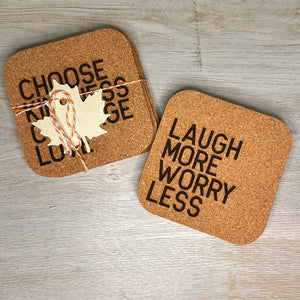 Positivity Cork Coasters