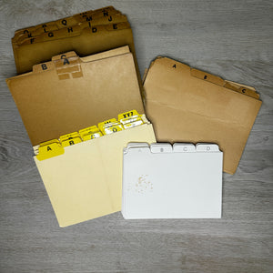 A-Z Index Card dividers sets