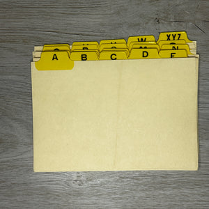 A-Z Index Card dividers sets