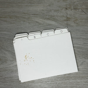 A-Z Index Card dividers sets