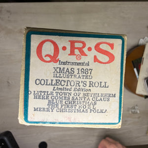 Vintage QRS 1987 Christmas Collector’s Player Piano Roll | Limited Edition Holiday Music