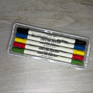 Tim Holtz Distress Markers – 5 Pack - Dual Tip Brush & Fine - USED
