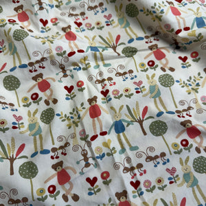 Whimsical Animals cotton fabric - by the 1/4 yard