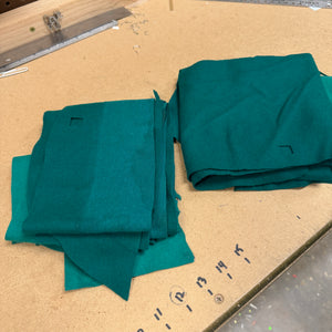 Authentic Retired Casino Roulette Table Felt Scrap Bundle