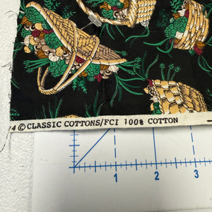 1994 Classic Cottons basket fabric - 1/4 yard