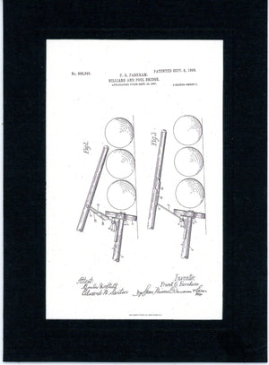 Pool Billiard patent cards