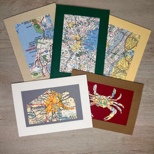 City State map card-Plymouth Cards