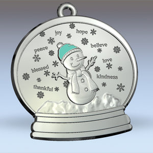 Snowing Positivity - Clarence 2025 Snowman ornament
