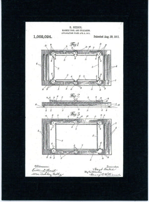 Pool Billiard patent cards