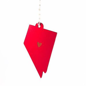 State Heart Wooden Ornaments