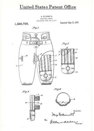 Football patent postcards