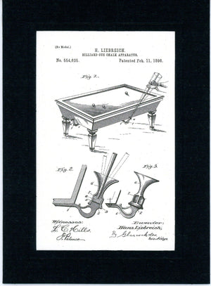 Pool Billiard patent cards