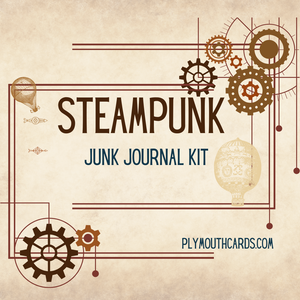 Steampunk Junk Journal Scrapbook kit - August 2025