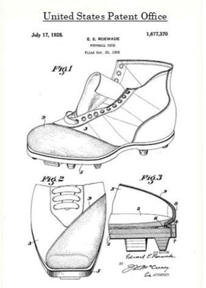 Football patent postcards