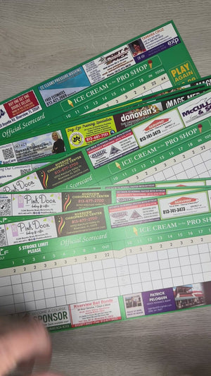 Mini Golf Score Cards - 10 packs