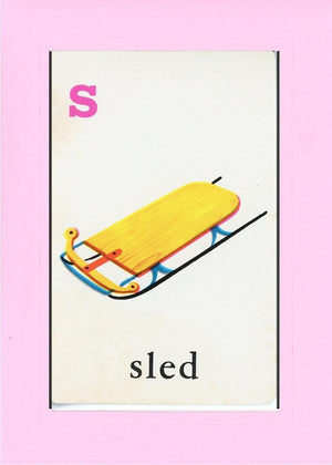 S is for Sled-Alphabet Soup-Plymouth Cards