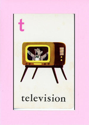 T is for Television-Alphabet Soup-Plymouth Cards