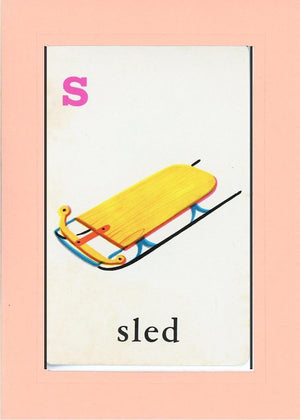 S is for Sled-Alphabet Soup-Plymouth Cards