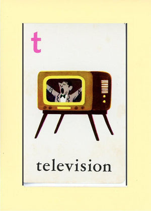 T is for Television-Alphabet Soup-Plymouth Cards