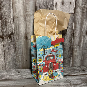 Gift Bag & Tag - Red Truck-Bags-Plymouth Cards