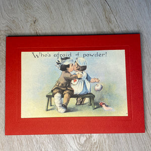 Who's afraid of powder!-Greetings from the Past-Plymouth Cards
