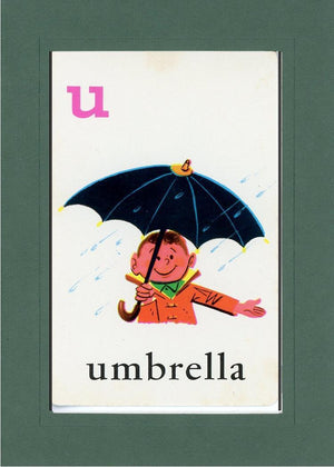 U is for Umbrella-Alphabet Soup-Plymouth Cards