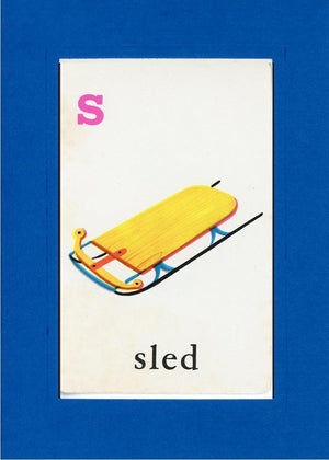 S is for Sled-Alphabet Soup-Plymouth Cards